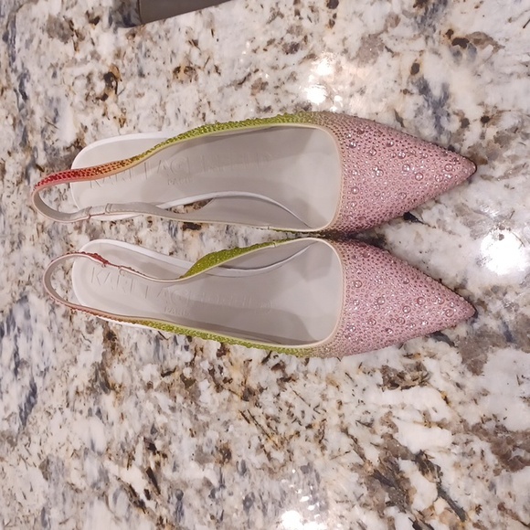Karl Lagerfeld Chalina Rhinestone slingback pumps Heels PRIDE $149 - Picture 4 of 10